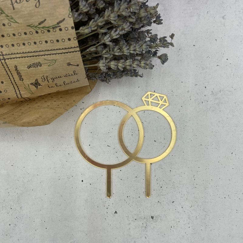 Изображение Топпер Обручальные кольца, 11 см (LOVE-97)